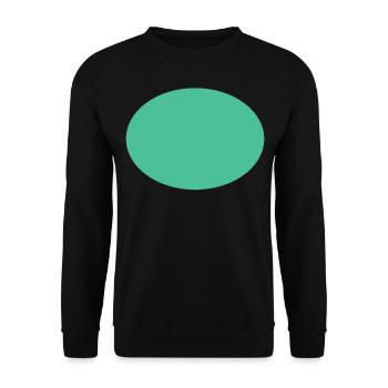 Green Oval Simple Design - Unisex Sweatshirt - black - Front - Alina (178cm) & Michal (187cm)