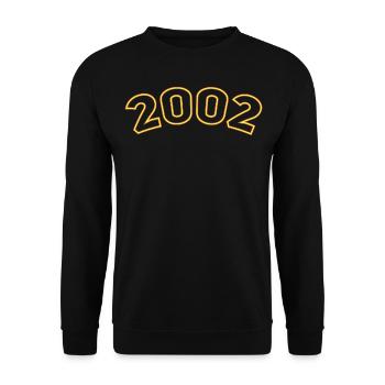 Lucky Year 2002 Yellow Simple - Unisex Sweatshirt - black - Front - Alina (178cm) & Michal (187cm)