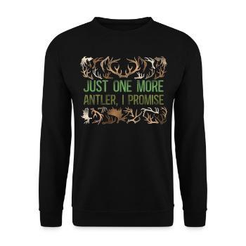 Buck Deer Hunting Hunter Vintage - Sweat-shirt Unisexe - noir - Devant - Alina (178cm) & Michal (187cm)