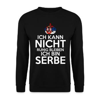 Serbien Serbe Serbisches - Unisex Pullover - Schwarz - Vorne - Alina (178cm) & Michal (187cm)