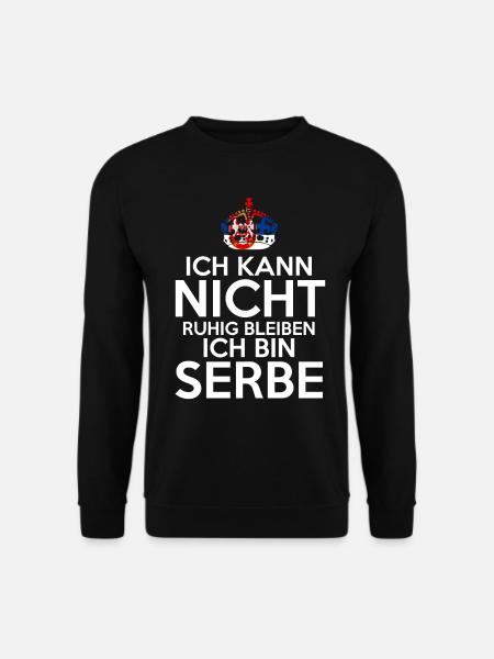 Serbien Serbe Serbisches - Unisex Pullover - Schwarz
