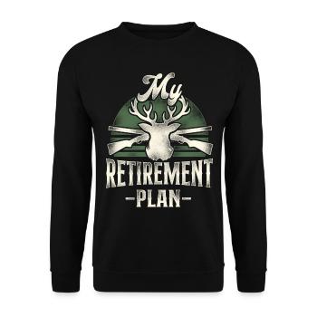Chasseur de cerfs à la retraite - Sweat-shirt Unisexe - noir - Devant - Alina (178cm) & Michal (187cm)