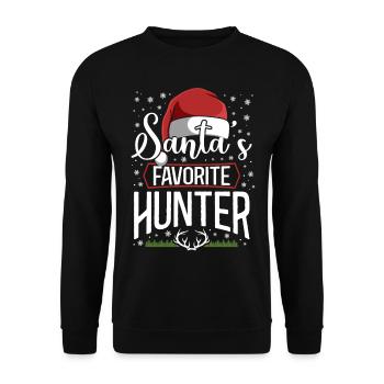 Chasseur de cerfs de Buck Noël - Sweat-shirt Unisexe - noir - Devant - Alina (178cm) & Michal (187cm)