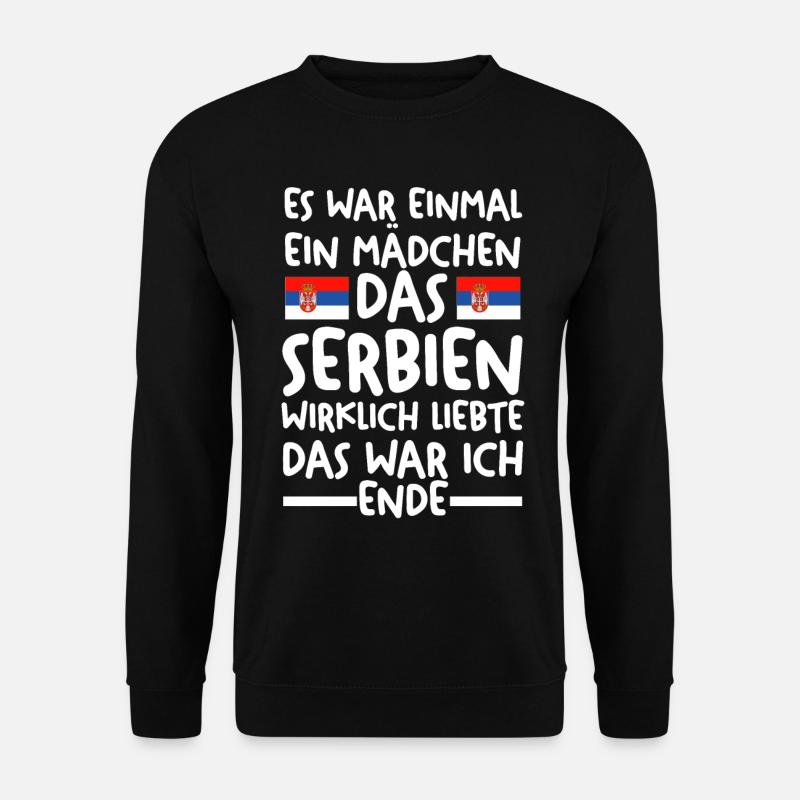 Serbien Serbe Serbisches - Unisex Pullover - Schwarz