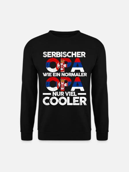 Serbischer Opa Serbe Serbien - Unisex Pullover - Schwarz