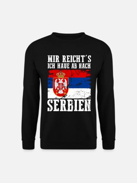 Serbien Serbe Serbisches - Unisex Pullover - Schwarz