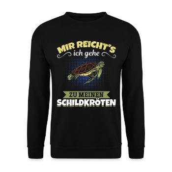 Mir Reicht's Ich Gehe Zu Meinen Schildkröten - Unisex Pullover - Schwarz - Vorne - Alina (178cm) & Michal (187cm)