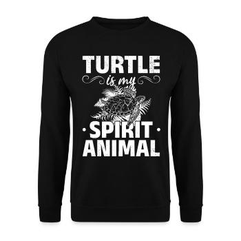 Turtle Is My Spirit Animal – mignon - Sweat-shirt Unisexe - noir - Devant - Alina (178cm) & Michal (187cm)