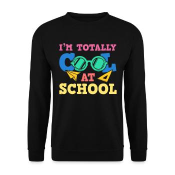 Kids Back to School Totally Cool at School for - Unisex Pullover - Schwarz - Vorne - Alina (178cm) & Michal (187cm)
