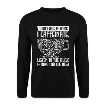 Music Coffee Music Fan Breakfast Songs - Unisex Sweatshirt - black - Front - Alina (178cm) & Michal (187cm)