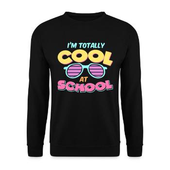 Kids Back to School Totally Cool at School for - Unisex Pullover - Schwarz - Vorne - Alina (178cm) & Michal (187cm)