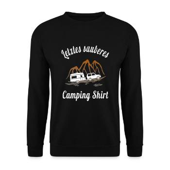 Wohnwagen lustig Camping Camper Camperin - Unisex Pullover - Schwarz - Vorne - Alina (178cm) & Michal (187cm)