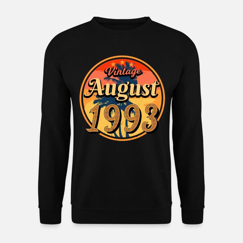 1993 August Birthday Greeting - Unisex Sweatshirt - black