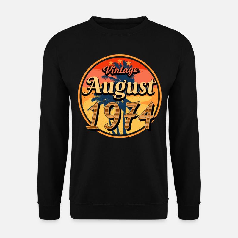 Baujahr 1974 Im August - Unisex Pullover - Schwarz