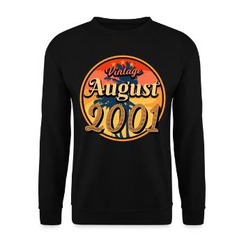 Année de naissance 2001 en août - Sweat-shirt Unisexe - noir - Devant - Alina (178cm) & Michal (187cm)