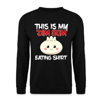 Asian Chinese Food Dim Sum I Gift - Unisex Sweatshirt - black - Front - Alina (178cm) & Michal (187cm)