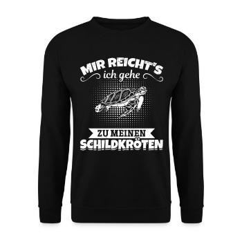 Schildkröten - Mir Reicht's Ich Gehe Zu Meinen - Unisex Pullover - Schwarz - Vorne - Alina (178cm) & Michal (187cm)