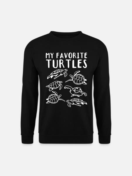 Meeresschildkröten Wasserschildkröten Süße - Unisex Pullover - Schwarz