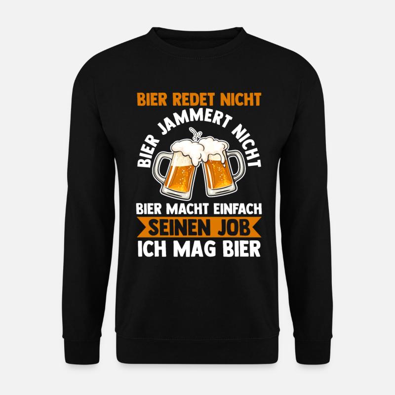 Saufspruch Bier - Unisex Pullover - Schwarz