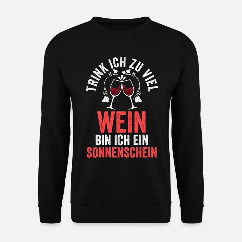 Weintrinker Party Wein - Unisex Pullover - Schwarz