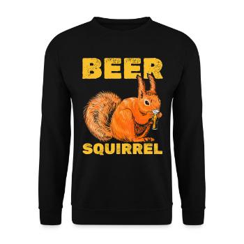 Drôle d’écureuil, drôle d’écureuil - Sweat-shirt Unisexe - noir - Devant - Alina (178cm) & Michal (187cm)