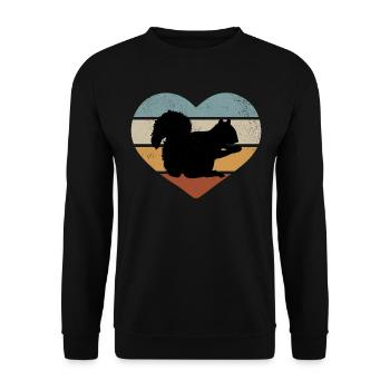 Squirrel lover, cute - Unisex Sweatshirt - black - Front - Alina (178cm) & Michal (187cm)