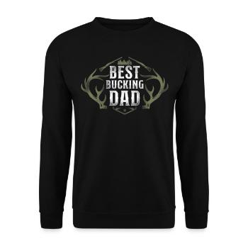 Buck Deer Hunting Hunter Father - Unisex Sweatshirt - black - Front - Alina (178cm) & Michal (187cm)