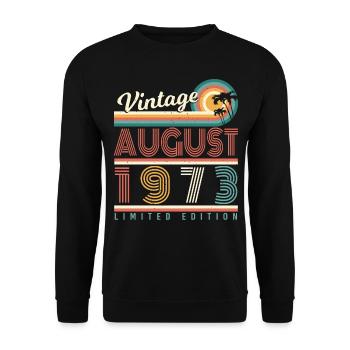 1973 August Limited Edition - Unisex Sweatshirt - black - Front - Alina (178cm) & Michal (187cm)