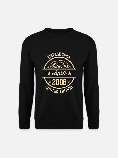 Geburtstag Vintage seit April 2006 - Unisex Pullover - Schwarz