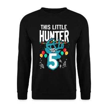 Buck Deer Chasse Hunter Kid - Sweat-shirt Unisexe - noir - Devant - Alina (178cm) & Michal (187cm)