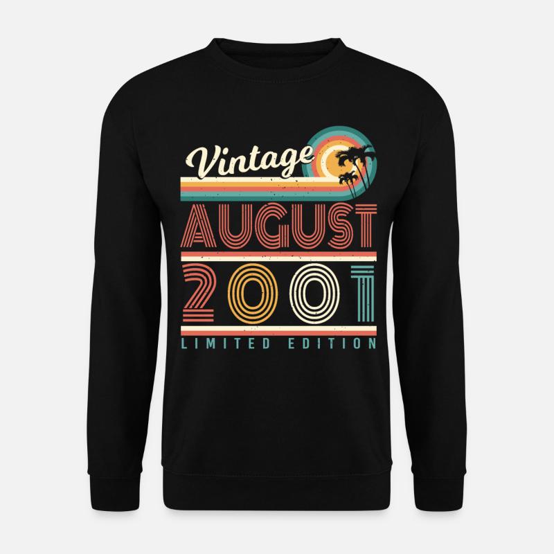 Geburtsmonat August 2001 - Unisex Pullover - Schwarz