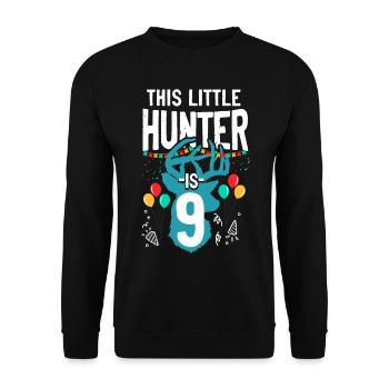 Buck Deer Chasse Hunter Kid - Sweat-shirt Unisexe - noir - Devant - Alina (178cm) & Michal (187cm)