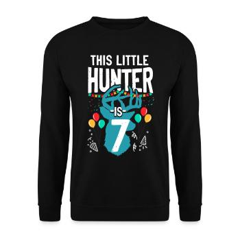 Buck Deer Chasse Hunter Kid - Sweat-shirt Unisexe - noir - Devant - Alina (178cm) & Michal (187cm)
