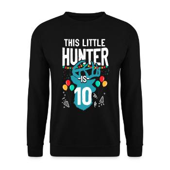 Buck Deer Chasse Hunter Kid - Sweat-shirt Unisexe - noir - Devant - Alina (178cm) & Michal (187cm)