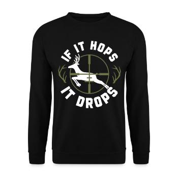 Buck Deer Hunting Hunter Vintage - Sweat-shirt Unisexe - noir - Devant - Alina (178cm) & Michal (187cm)