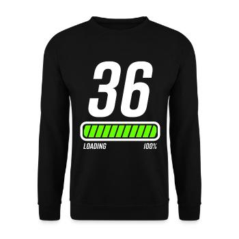 36e anniversaire 36 ans - Sweat-shirt Unisexe - noir - Devant - Alina (178cm) & Michal (187cm)