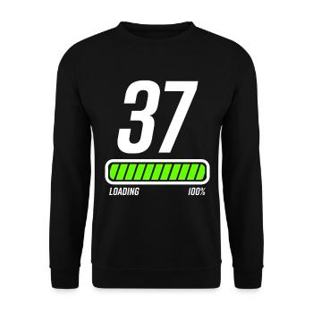 37e anniversaire 37 ans - Sweat-shirt Unisexe - noir - Devant - Alina (178cm) & Michal (187cm)