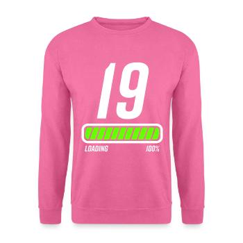 19e anniversaire 19 ans Poutre de chargement - Sweat-shirt Unisexe - rose - Devant