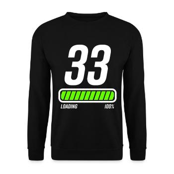 33 years anniversary Congratulations - Unisex Sweatshirt - black - Front - Alina (178cm) & Michal (187cm)