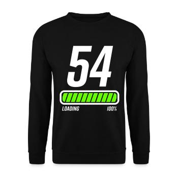 54 ans 54ème cadeau d’anniversaire - Sweat-shirt Unisexe - noir - Devant - Alina (178cm) & Michal (187cm)