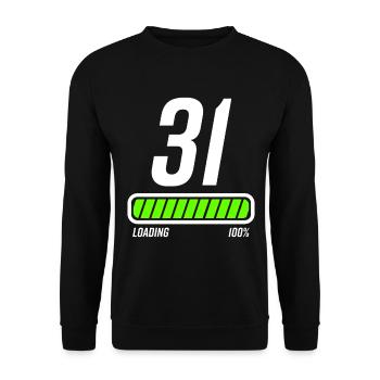 31 years anniversary birthday party - Unisex Sweatshirt - black - Front - Alina (178cm) & Michal (187cm)