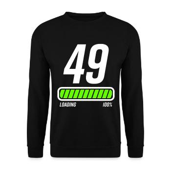 49 ans 49e anniversaire cadeau - Sweat-shirt Unisexe - noir - Devant - Alina (178cm) & Michal (187cm)