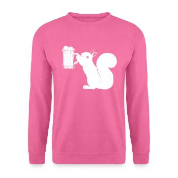 Biereichhörnchen Lustiges Eichhörnchen - Unisex Pullover - Pink - Vorne