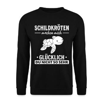 Turtles Make Me Happy You Not So - Unisex Sweatshirt - black - Front - Alina (178cm) & Michal (187cm)