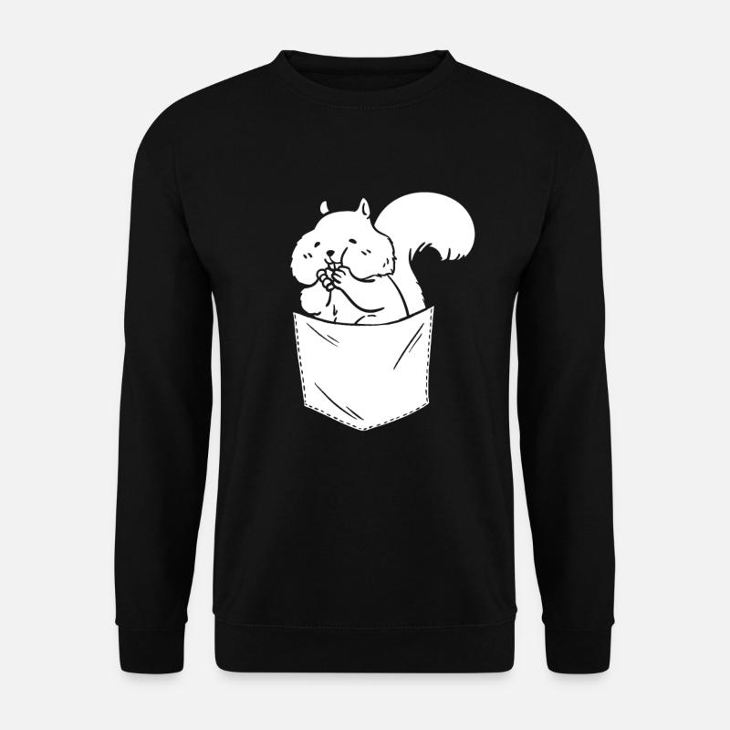 Drôle d’écureuil, écureuil, mignon - Sweat-shirt Unisexe - noir