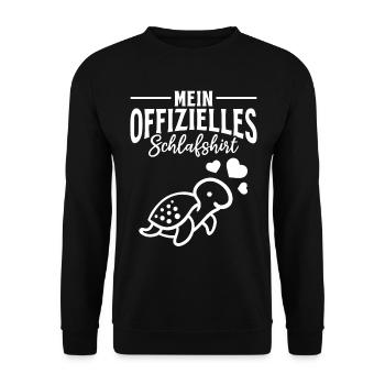 Turtle Sleep Shirt My Official - Unisex Sweatshirt - black - Front - Alina (178cm) & Michal (187cm)