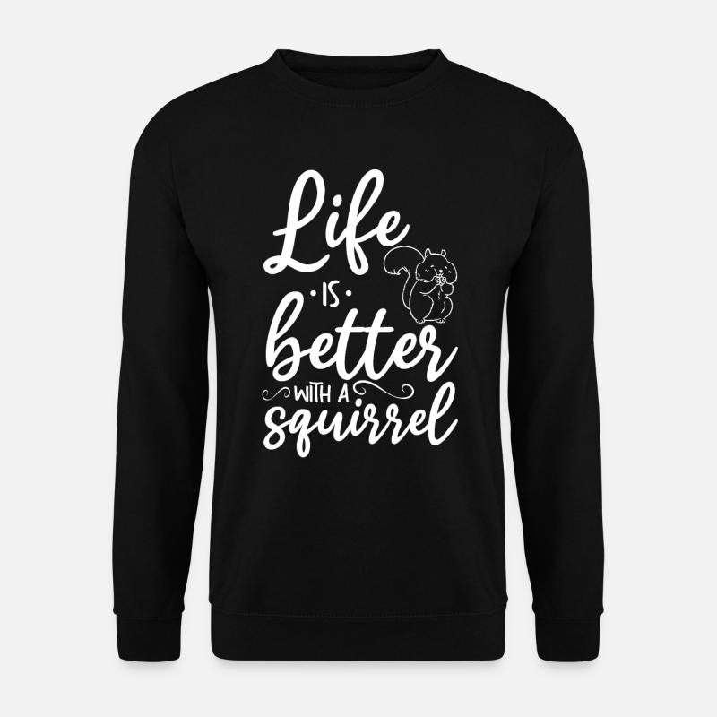 Eichhörnchenliebhaber Niedliches Eichhörnchen Das - Unisex Pullover - Schwarz