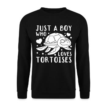 Turtle Tortoises Lover - Juste un garçon qui - Sweat-shirt Unisexe - noir - Devant - Alina (178cm) & Michal (187cm)