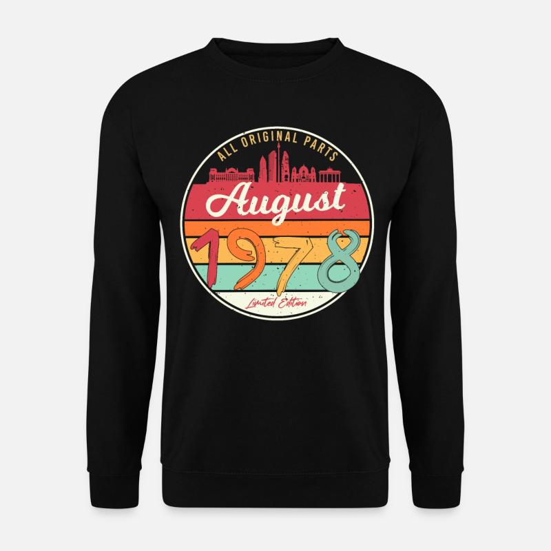 1978 In August Retro - Unisex Sweatshirt - black