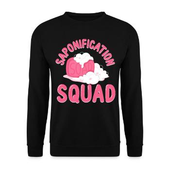 Fabrication de savon - Sweat-shirt Unisexe - noir - Devant - Alina (178cm) & Michal (187cm)